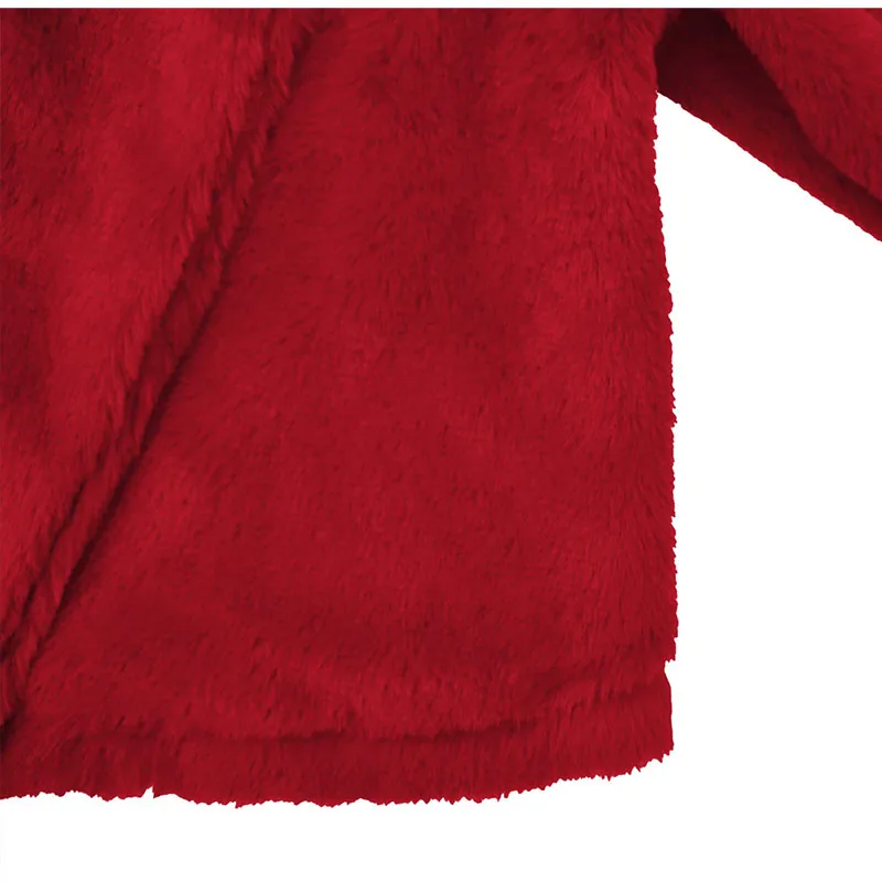 SRDP толстые Роскошные искусственный мех красные флисовые пальто Jakets женский кардиган зимняя теплая куртка Верхняя одежда Короткое женское пальто Femme