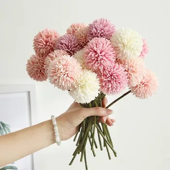 Ramo de Flores Artificiales de Seda para Decoración del Hogar, 1/3/5 Uds., Racimo de Dientes de León Falsos, Regalos del Día de San Valentín de Manualidades