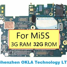 1 шт. для xiaomi mi 5s mi 5s используется оригинальная материнская плата 32G rom материнская плата, логическая плата замена
