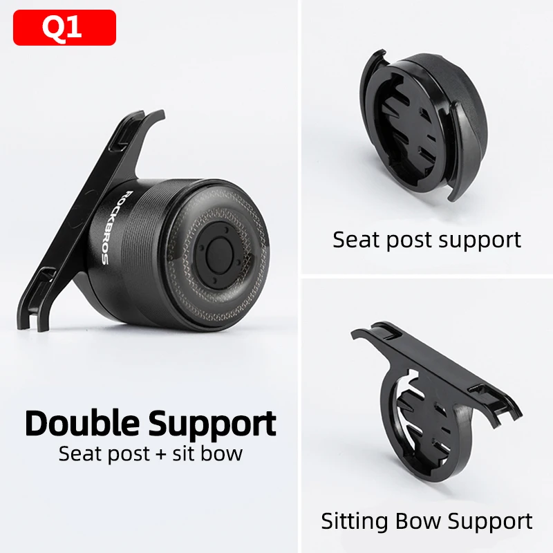 ROCKBROS 800LM USB Ricaricabile Luce Anteriore Per Bicicletta Faro Da Ciclismo Torcia Super Luminosa Faro Per Bici - Foto 8