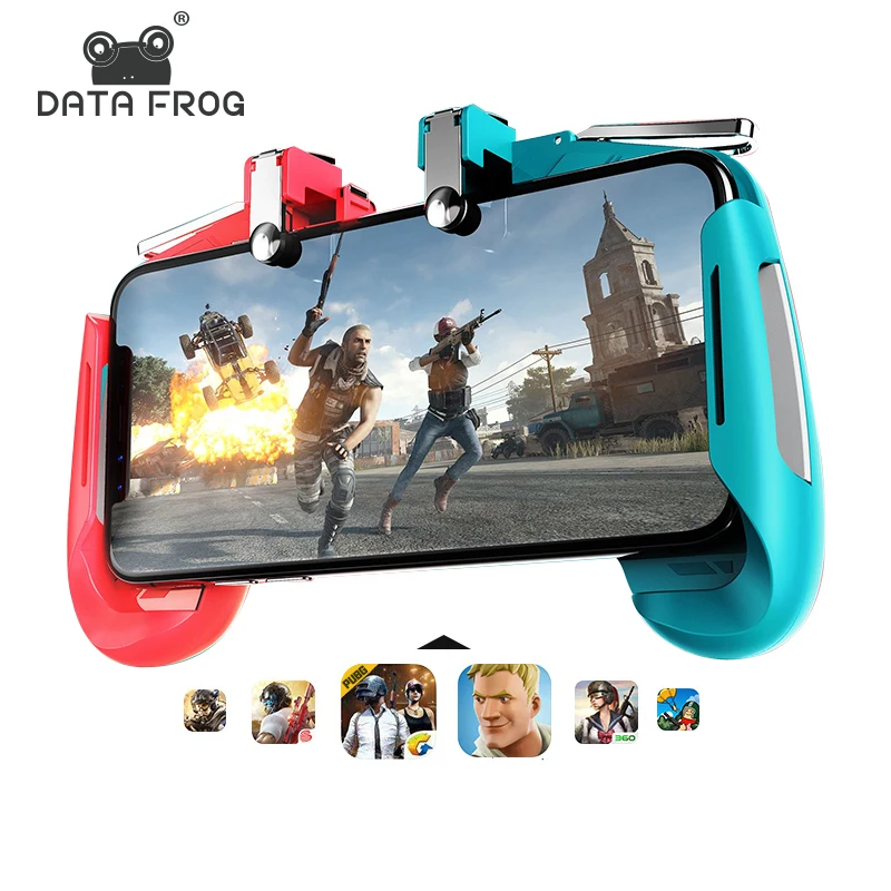 

DATA FROG For PUBG Controller L1R1 Shooter Joystick For PUBG Mobile Trigger Gamepad Holder Cooler Fan for Iphone Android Phone