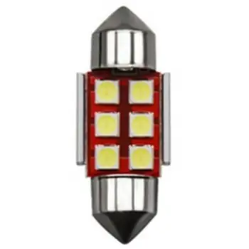 

New Vehicle Car LED Double Pointed Reading Light 3030 6SMD 31/36/39/41 Replacement LED Buld Original Universal