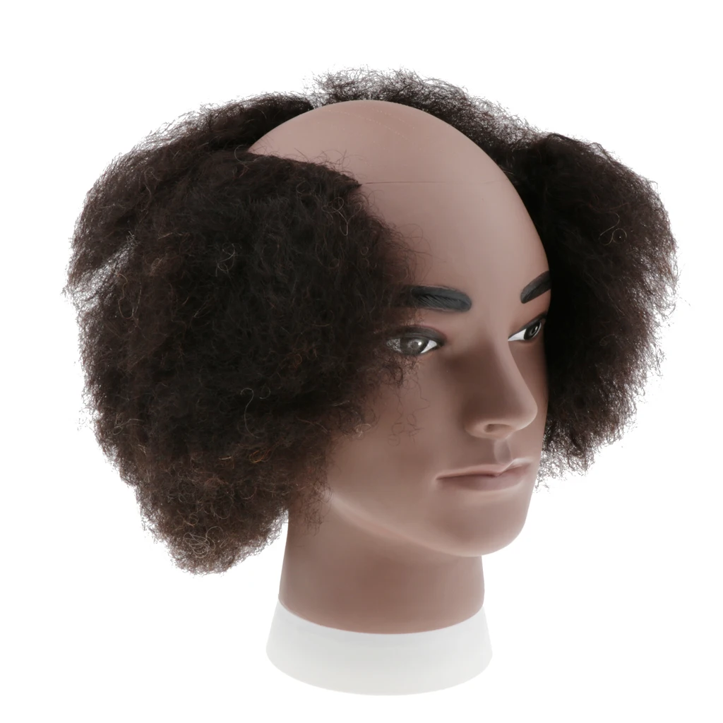 Zenyinfa Afro Bald Mannequin Head Mannequin Head for Wigs Making wig  Display Practice Styling Training Bald Professional Cosmetology with Clamp  Stand.