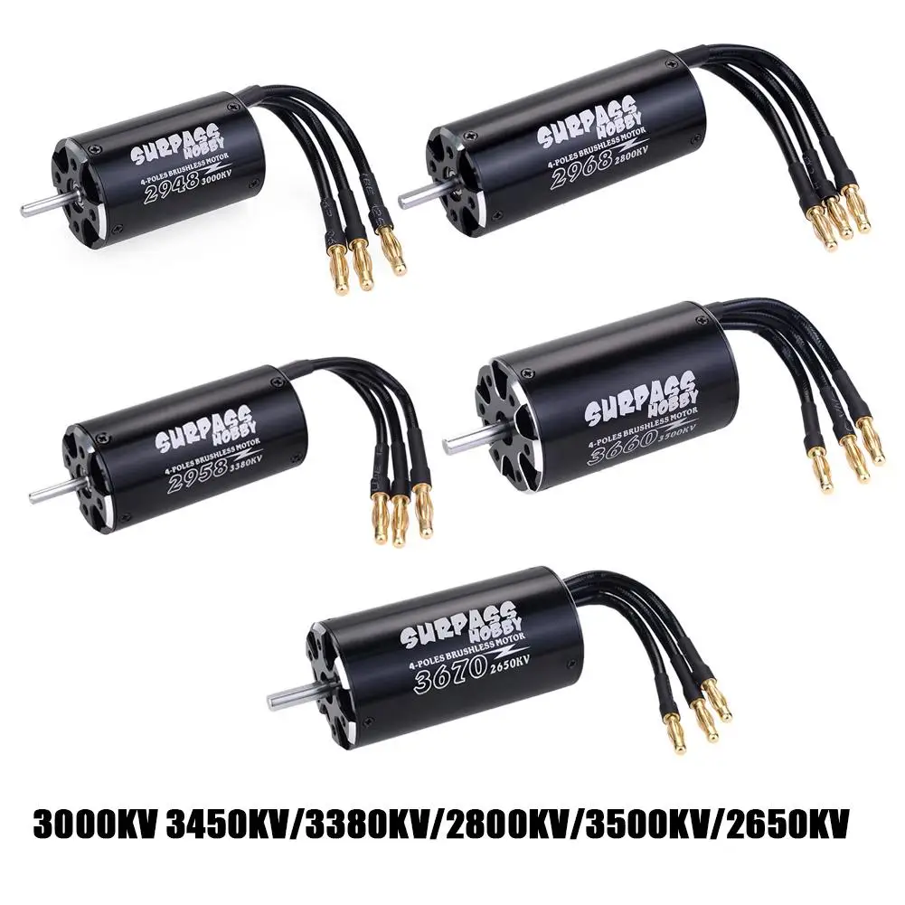 

Brushless Motor SURPASS HOBBY 2948 2958 2968 3660 3670 Marine Inner 4-pole Brushless Motor Rc Boat Parts