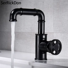 Lead Free Black Deck Mount Bathroom Basin Faucets Bath Tap Hot And Cold Water Tap Crane Kitchen Faucet Brass Maierial