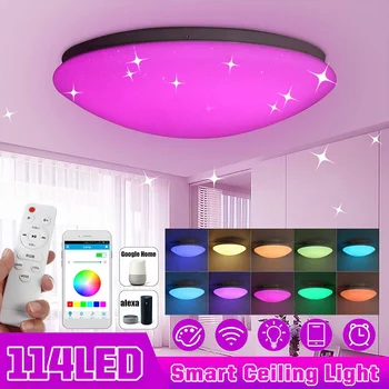

200W WiFi APP Control LED Smart Ceiling Light RGB Dimmable bluetooth Light Modern Home Bedroom Living Room Ceiling Lamp