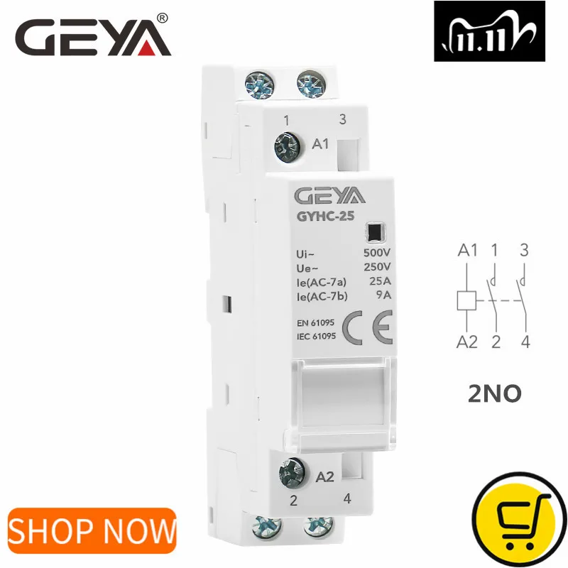 GEYA Din Rail контактор в соответствии с стандартом AC220V Американская классификация