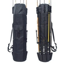 Черные многофункциональные сумки для рыбалки, сумка для удочки, сумка для переноски рыболовных удочек, хранилище инструментов, нейлоновая водонепроницаемая рыболовная Шестерня Вьюрка, сумка для снастей