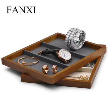 

Oirlv Jewelry Display Multifunction Solid Wood Pendant Display Tray Watch Ring Organizer Tray Jewelry Display Holder