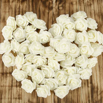 

Party Artificial Rose Flowers Bouquet decor DIY Without Stem 100pcs/Set