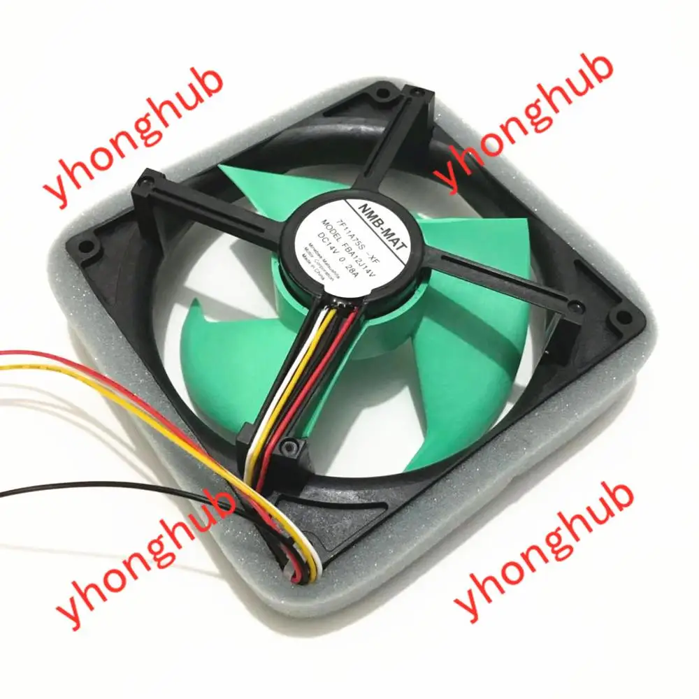 NMB MAT FBA12J14V 7F11A75S холодильник вентилятор DC 14 0.28A 125x125 мм 4