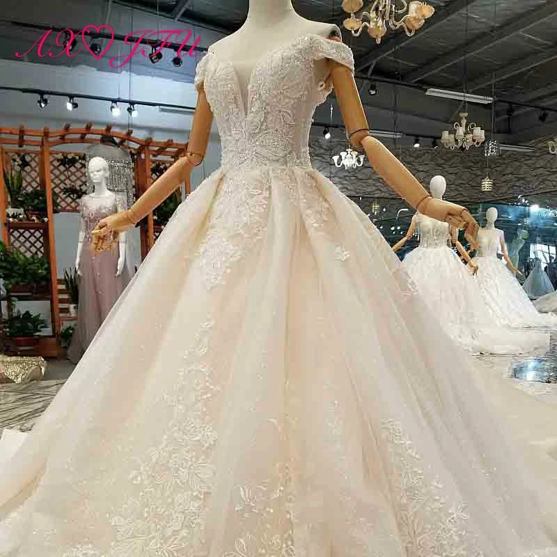 white rose lace wedding dress