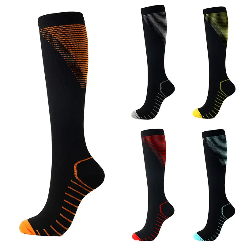 

Compression Socks Sports Running Women Men Marathons Circulation Athletic Edema Varicose Veins Travel Over Knee Stockings