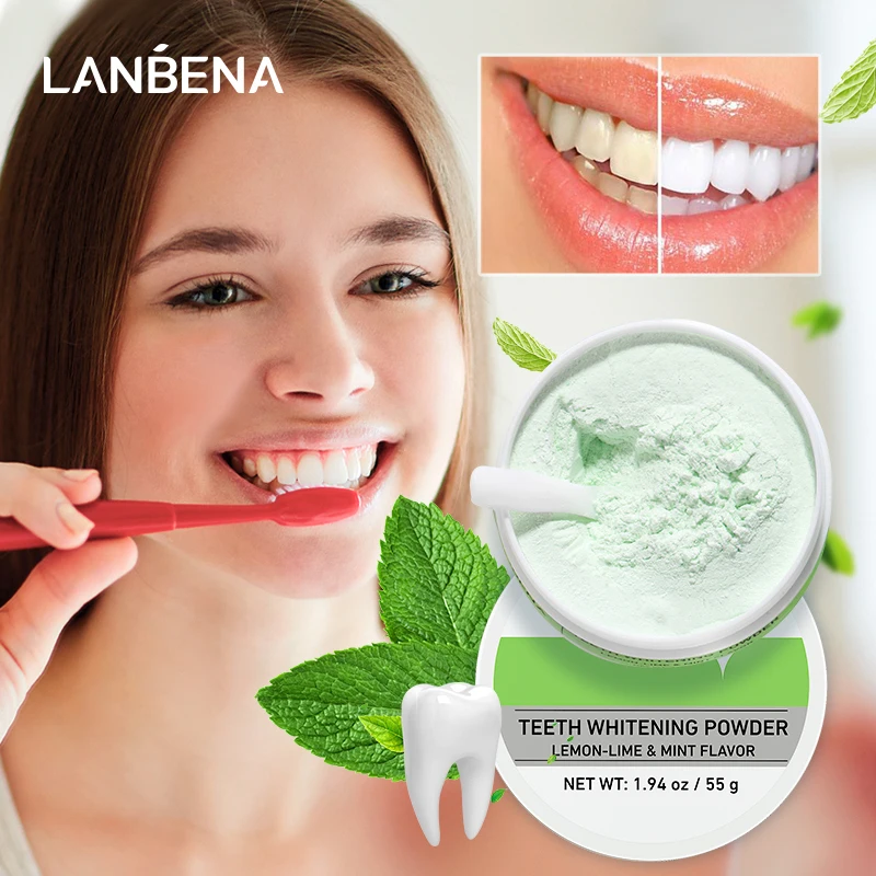 Lanbena 55G Teeth Whitening Powder Tangy Lemon Lime Hygiene Dental Tooth Cleaning Remove Tartar Bright Stains Teeth Oral Care|Teeth Whitening| - Aliexpress