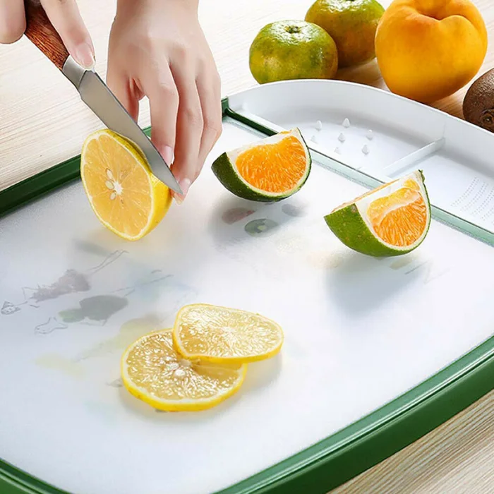 Multifunction Double-Sided Cutting Board Anti-Microbial Cut Drain for Kitchen MYDING