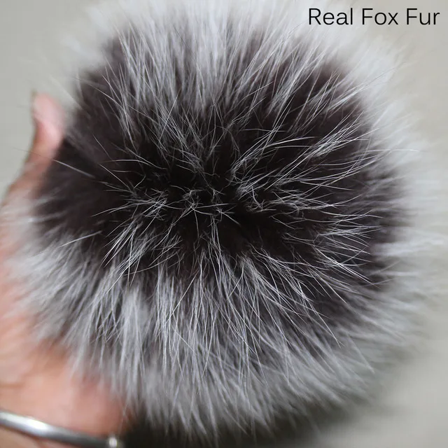 men's skullies & beanies DIY 5A Real Fur Pom Pom Raccoon Fur Pompon Fox Fur Pompoms Nature Fur Pompom For Scarf Gloves Hats Cap Blanket Pompon Handmade baggy beanie