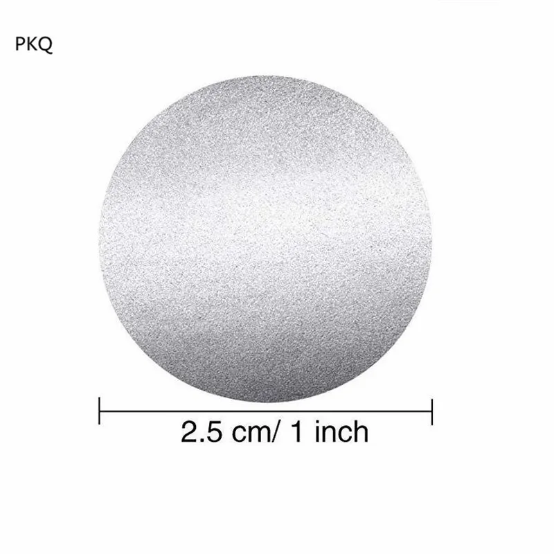100 шт 1 дюйм Круглая Серебряная/Золотая клейкая этикетка со стираемым покрытием наклейка DIY Ручная этикетка лента ручная работа поцарапанная полоса карта пленка