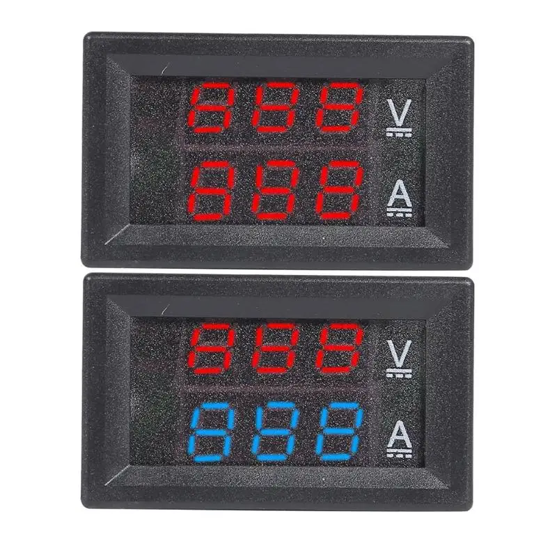 

HW-811 0.28 inch Mini Digital Voltmeter Ammeter DC 100V 50A Dual 3-Digit LED Display Volt Amp Voltage Current Panel Meter+ Shunt