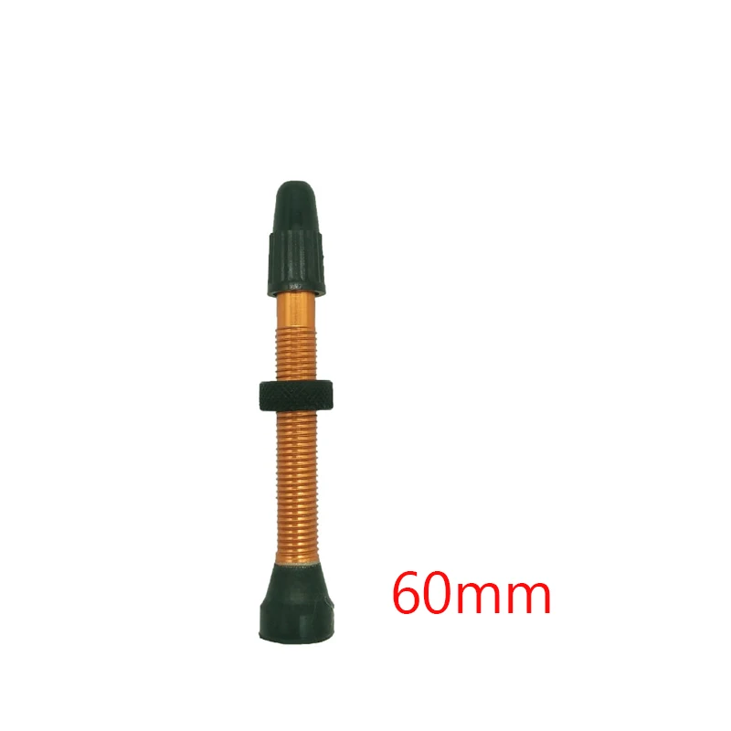 orange 60mm 1 шт. велосипедный клапан для бескамерных шин дорожный велосипед MTB бескамерный Клапан 48 мм 60 мм алюминиевый сплав без трубки presta клапан - Цвет: orange 60mm