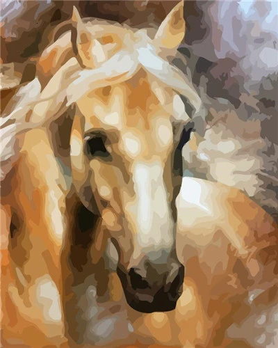 AZQSD DIY Раскрашивание по номерам холст животное акриловая краска украшение Раскраска по номерам лошадь наборы для взрослых ручная краска ed подарок - Цвет: SZGD3618