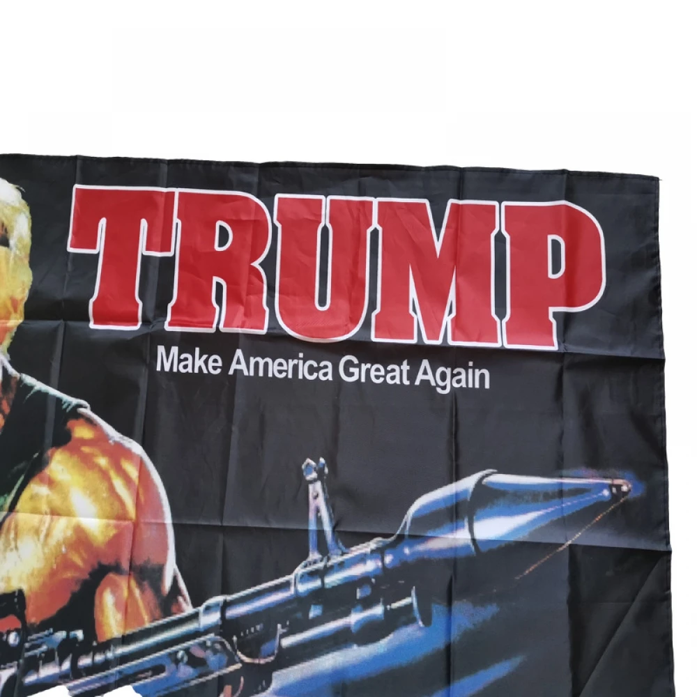 Creative Trump Gun Pattern American Flag Trump Tank Flag Trump Hanging Flag 150*90 Trump Flag for President USA