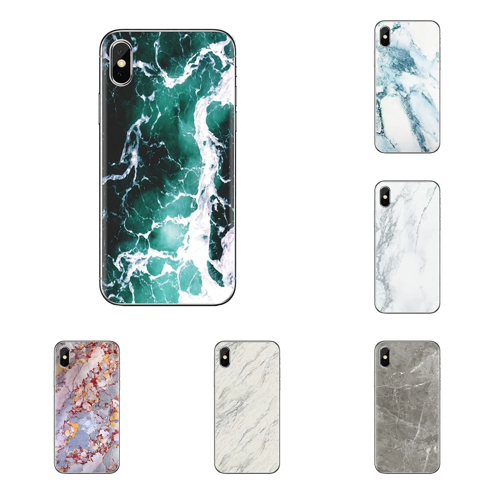 Silicone Phone Case Covers For Xiaomi Redmi 4A S2 Note 3 3S 4 4X 5 Plus 6 7 6A Pro Pocophone F1 White Black Marble Texture Stone |