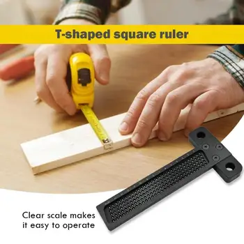 

T-type Carpenter Ruler Hole Scribing Measuring Gauge Woodworking Scriber