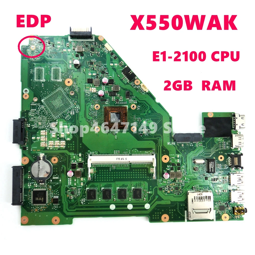X550WAK материнская плата A1-2100 Процессор 2 Гб Оперативная память для ASUS X550W X550WE D552W X550WA