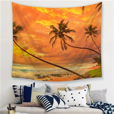 5 Dusk Hanging Wall Tapestries Mandala Bohemian Tapestry Landscape Wallpaper Wall Art Shawl Throw - Цвет: 5