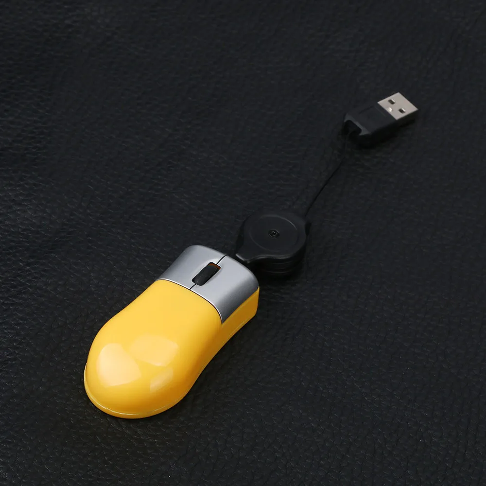 Мини Выдвижная USB оптическое колесо прокрутки проводная мышь для ноутбука ноутбук ПК эргономичная Mause игровая мышь проводная мышь для ПК