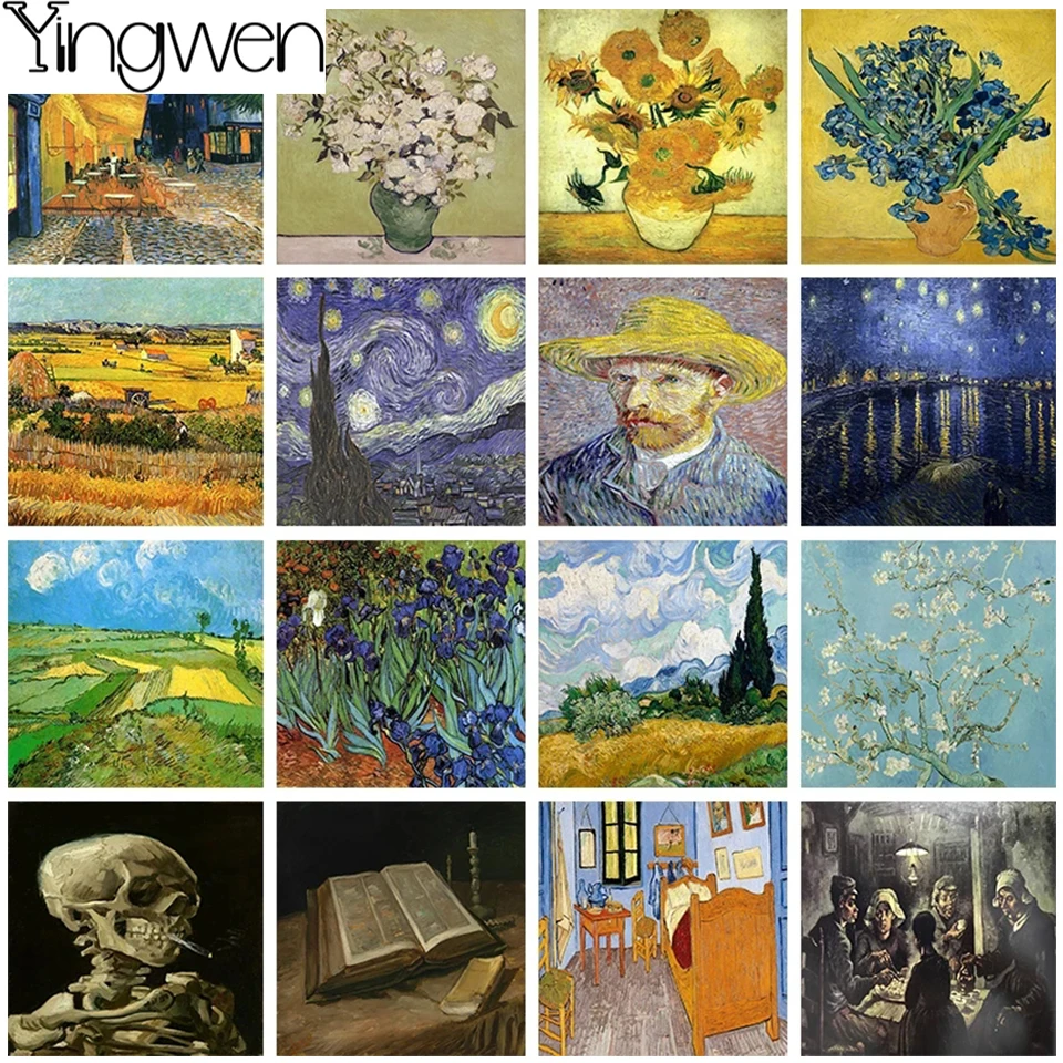 Vincent Van Gogh Series 5D DIY Diamond Painting Kits Full Diamond Embroidery Rhinestones Painting Decor Gift