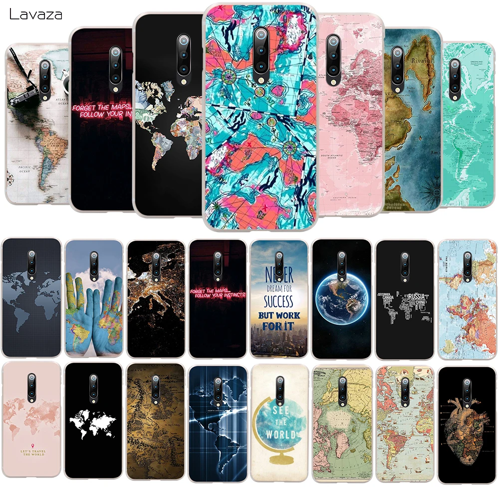 Lavaza World Map Hard Phone Case for Oneplus 5 5T 6 6T 7 7T Pro Cover | Мобильные телефоны и аксессуары