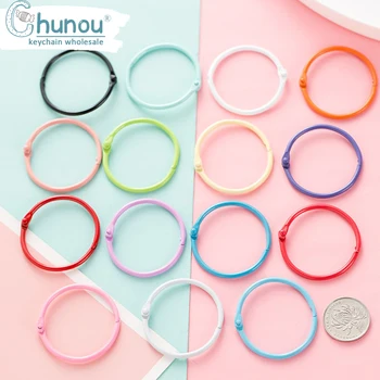 

10PCS 45mm Color Spray Paint Metal Keyring For Keychain DIY Jewelry Making Accessory Fittings Accessorie Connection Ring Keyring