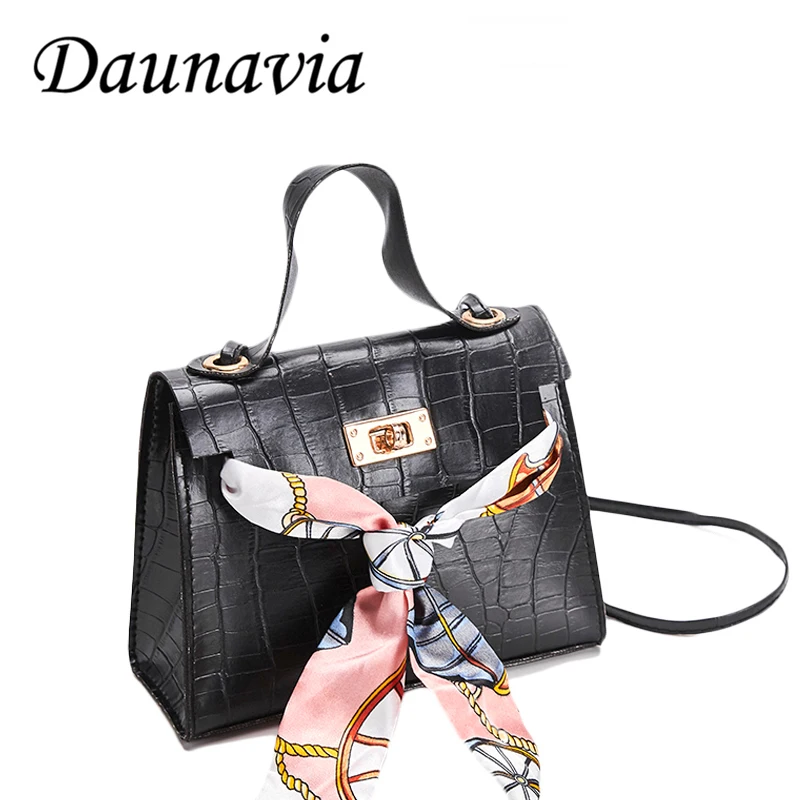 

DAUNAVIA ribbons messenger bags for women 2019 luxury handbags women bags designer shoulder bag Fashion crossbody bags for women