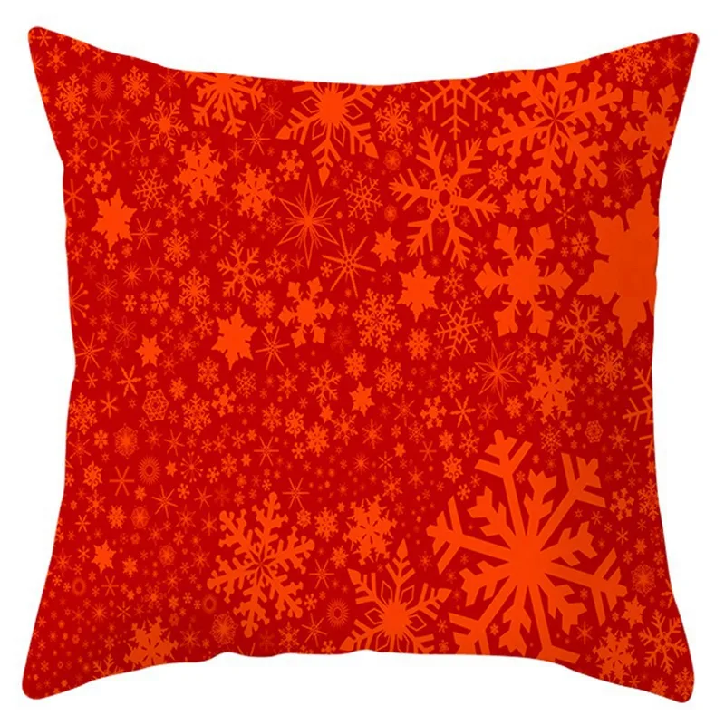 45x45 см Рождественская красная наволочка мягкая персиковая бархатная декоративная наволочка с принтом на молнии Poduszki Kissenbezug