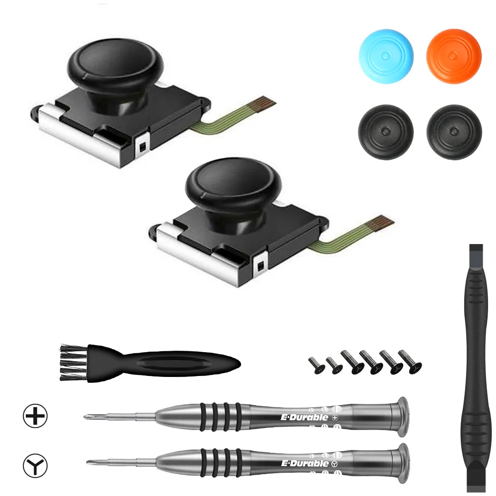 3D Analog Replacement Joystick Thumb Sticks Sensor Caps for Nintendo Switch Joycon Controller Repair Tool Set Game Accessories