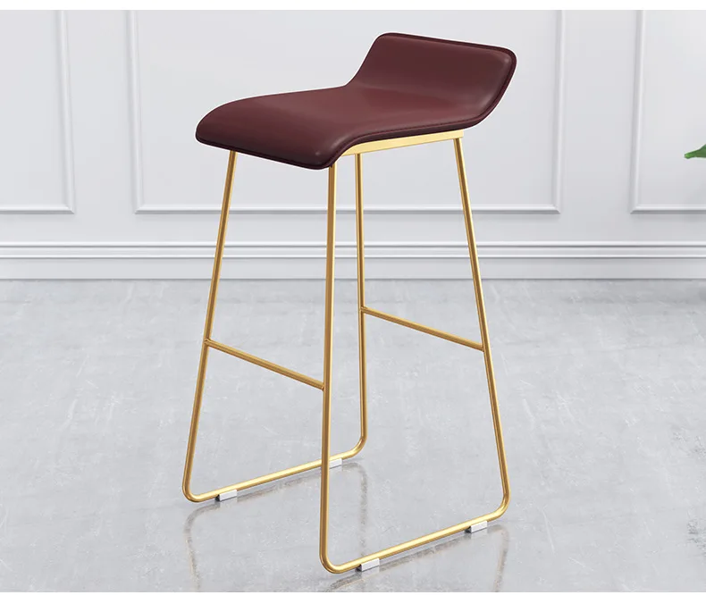 Скандинавский барный стул кофейное молочное чайное кресло для отдыха простой барный стул дизайнерский кованый металлический золотой стул мягкий табурет дешево