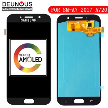 

100% Super AMOLED LCD For Samsung Galaxy A7 2017 A720 A720F SM-A720F LCD Display Touch Screen Digitizer Assembly
