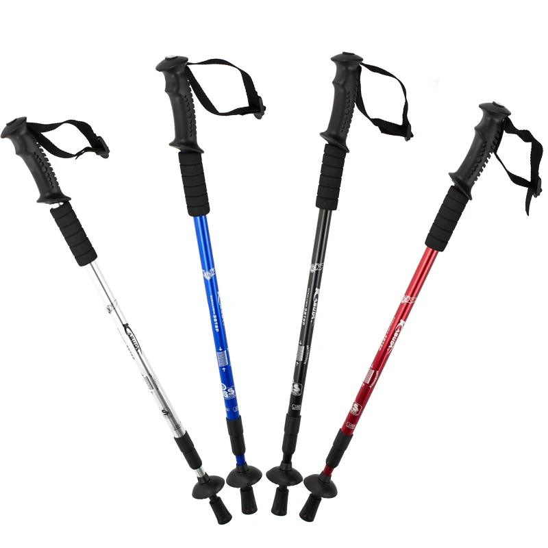 Adjustable 3 Section Cane Anti slip Trekking Poles Walking Stick