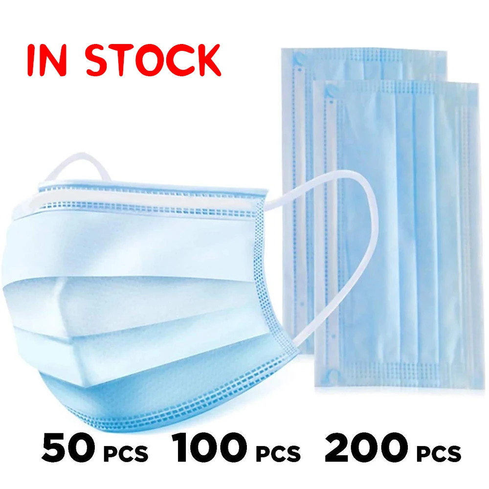 

Disposable Face Masks Dust-proof Dust Breathable Earloop Antiviral Face Mask Anti saliva Comfortable Sanitary Thick 3-Layer Mask