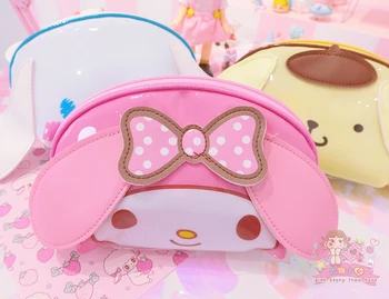 

LISM Melody Pom Purin Anime Coin Purse Plush Cartoon Change Bags Coins Wallet Card Key Storage Birthday Gifts New