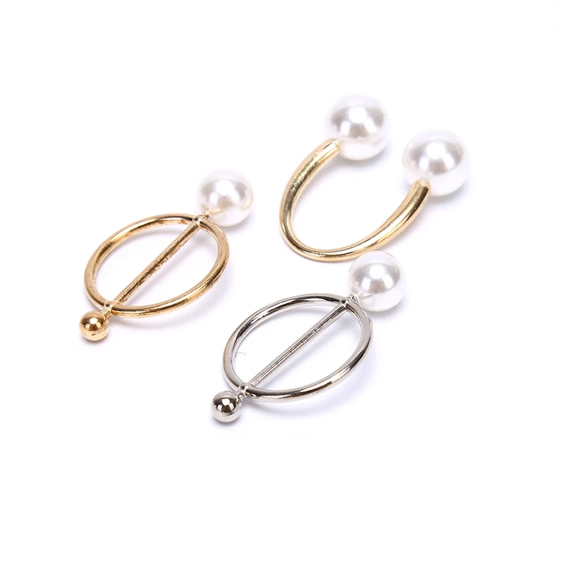 Pearl Brooch Pin Scarf Buckle Women Shawl Scarf Clip Fashion Jewelry Accessories