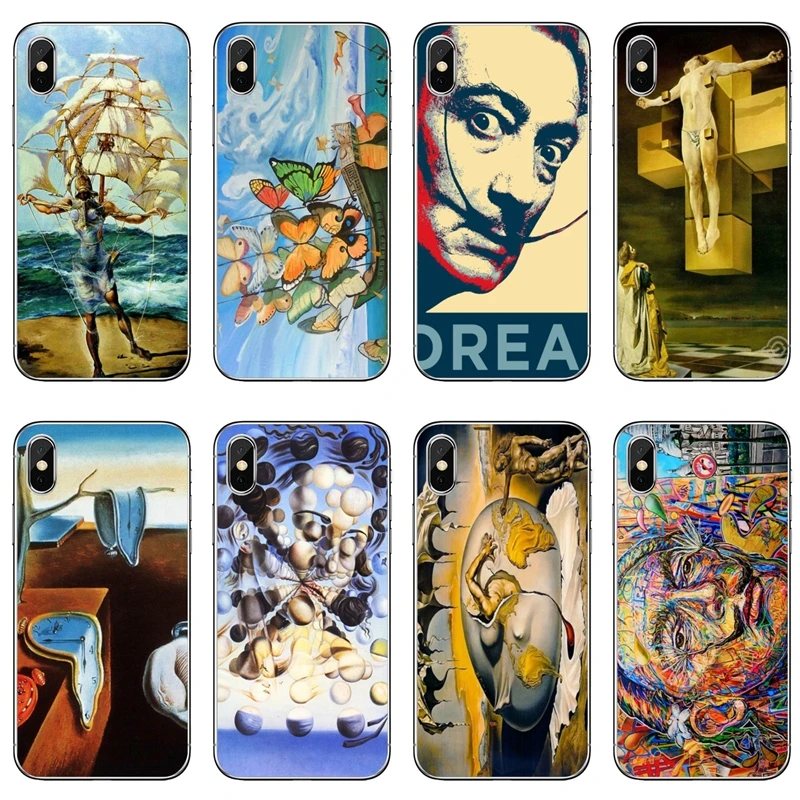 Прозрачный чехол с рисунком Сальвадора Дали для iPhone 11 pro XR X XS Max 8 7 6s plus SE 5s 5c iPod Touch 5