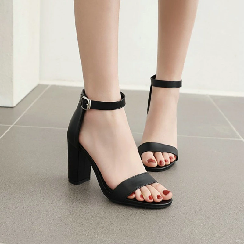 simple black open toe heels