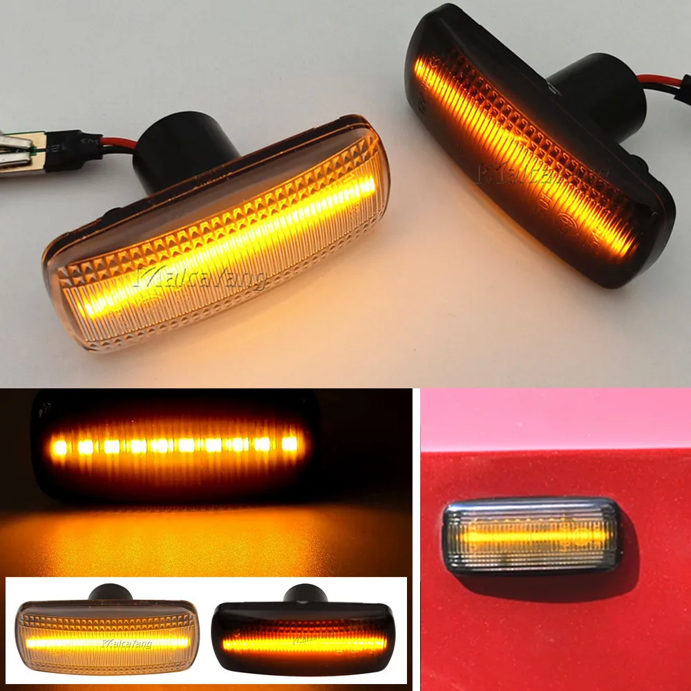 Dynamic Led Side Marker Fender Blinker Signal Light Per Jeep Compass Patriot Commander Liberty Grand Cherokee Chrysler 200 300