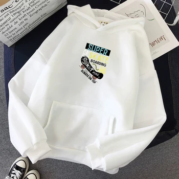 

Skate Letter Print Kawaii Sweatshirt Warm Punk Streetwear Harajuku Hoodie Kpop Hoody Girl Women's Jacket Cool Japan Casual