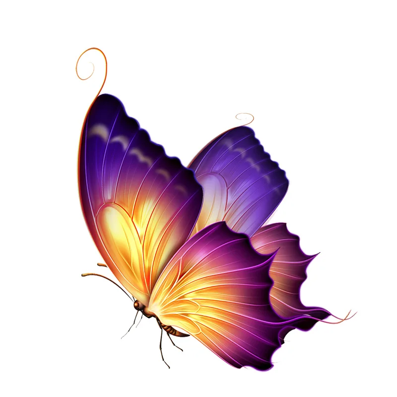 Color Butterfly Decal Art Pattern Creative Car Stickers for Motorcycle Laptop Decals Windshield Waterproof Accessories KK15cm | Автомобили