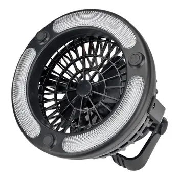 

Black 18 LED Fan Light Rotating Camping Lamp Multi-functional Outdoor Emergency Lights Portable Energy-saving Lighting