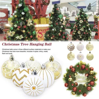 

24pcs/30pc Color 6cm/2.4Inch Christmas Tree Decoration Ball Ornaments Hang Shiny Bauble Ball For Home House Bar Party Decoration