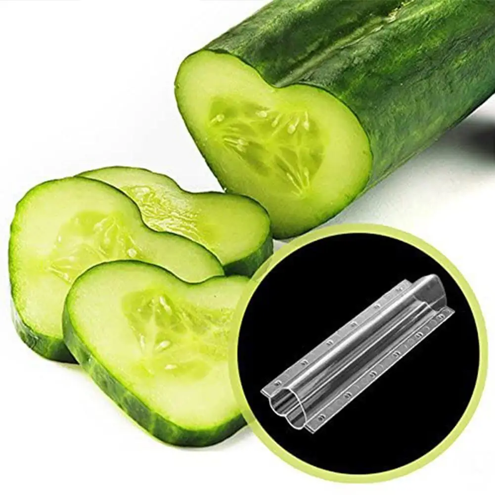 Fruit Vegetable Star&Heart Shaped Cucumber Shaping Mold Growth Forming Tool DIY Plastic Transparent Fruit Growing Molds 1Pcs